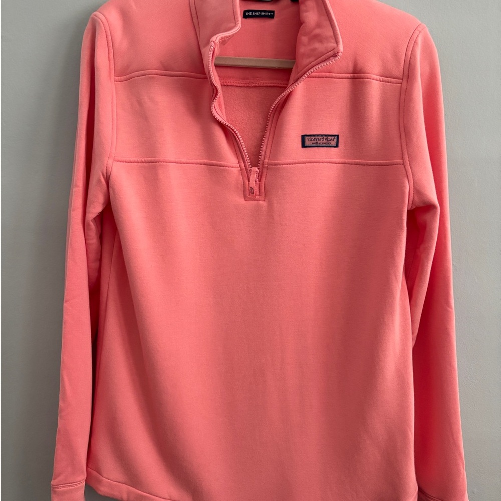 Vineyard Vines Women's Coral Quarter-Zip Sweatshirt